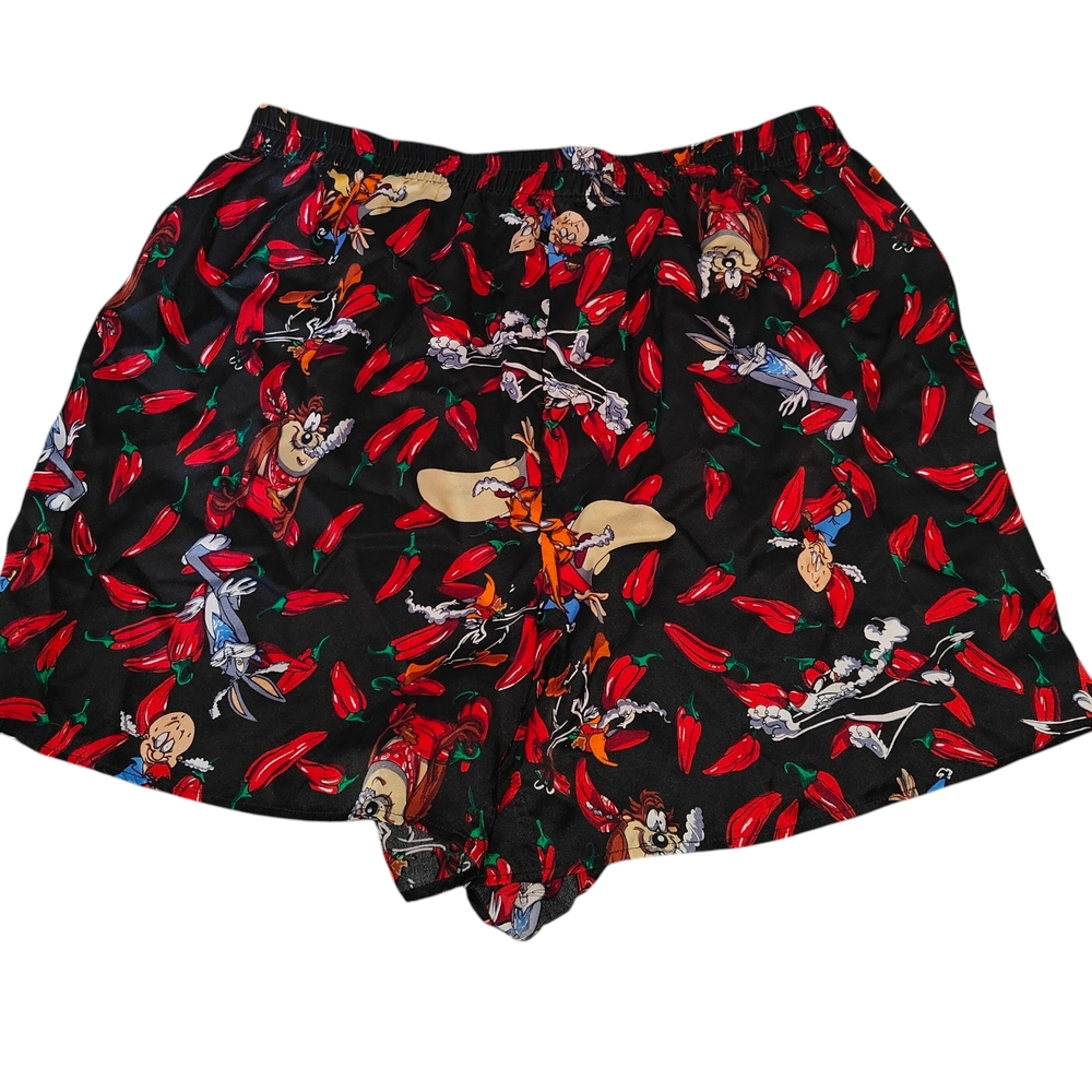 Vintage 1995 Looney Tunes Mania Men's Boxers 100% Silk Size Large